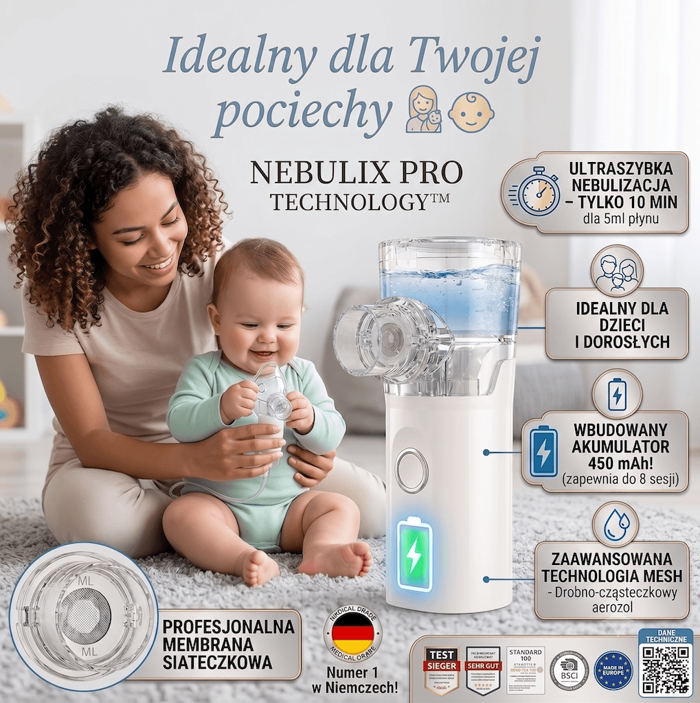 Kieszonkowy Inhalator siateczkowy "Nebulix"