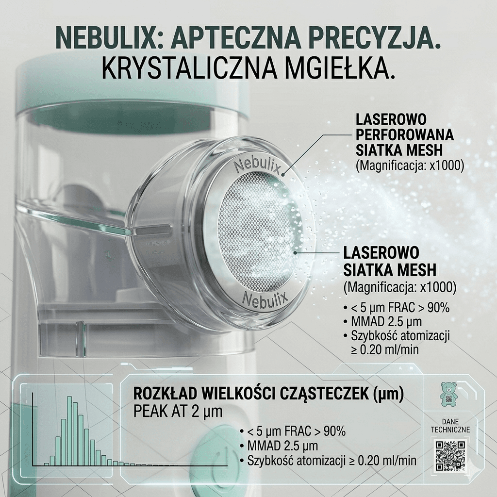 Kompaktowy Inhalator siateczkowy Nebulix (Dual-Power)
